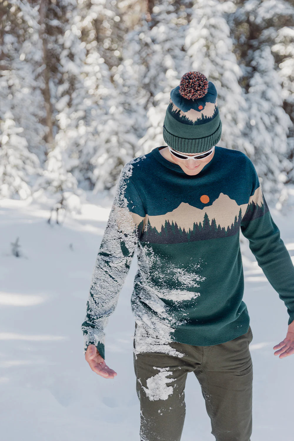 Herschel Pom Pom Beanie - Mountain Stripe