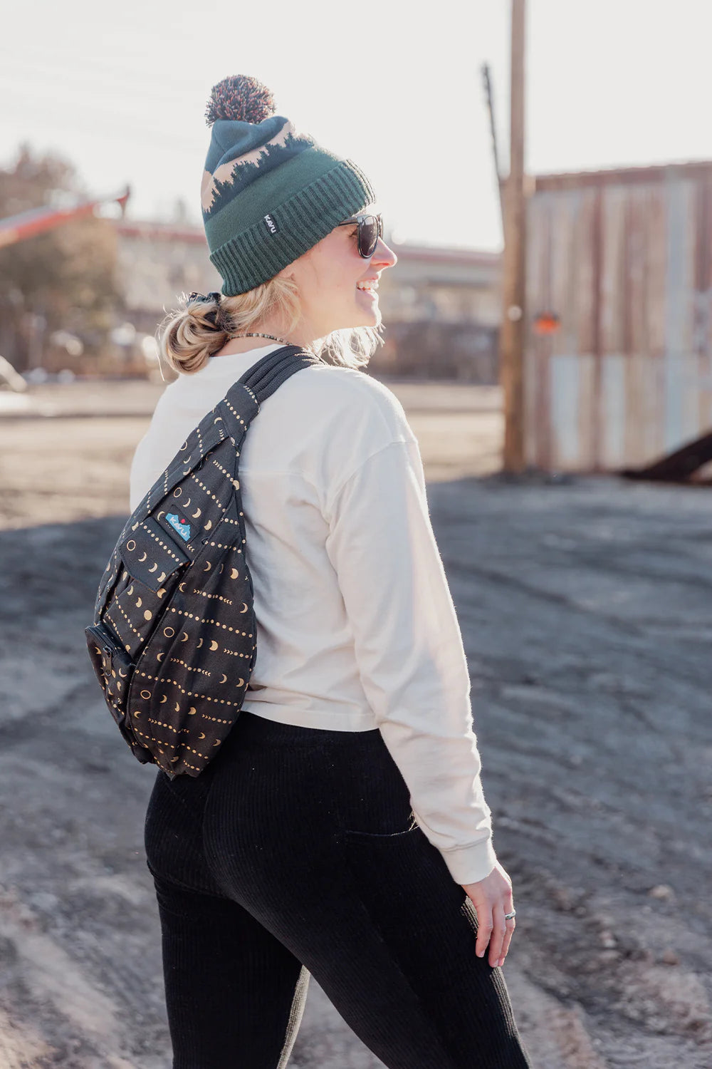 Herschel Pom Pom Beanie - Mountain Stripe