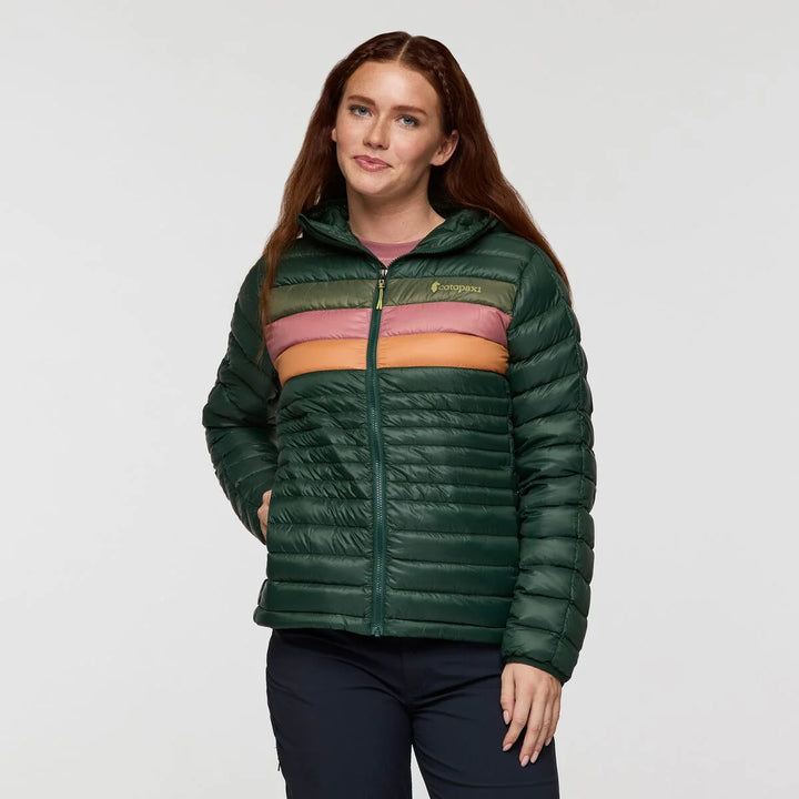 Fuego Down Hooded Jacket - Cargo Stripes | Womens