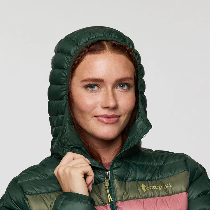 Fuego Down Hooded Jacket - Cargo Stripes | Womens