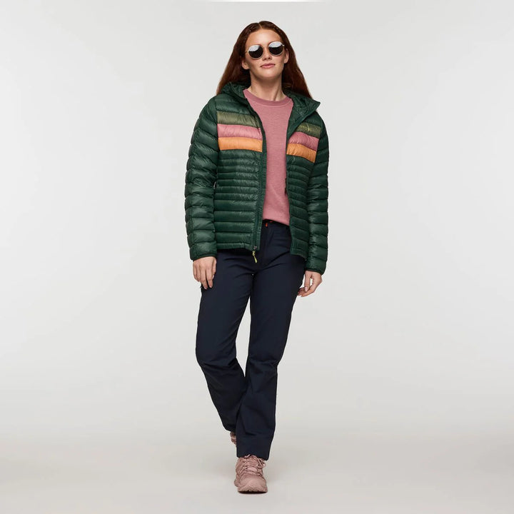 Fuego Down Hooded Jacket - Cargo Stripes | Womens