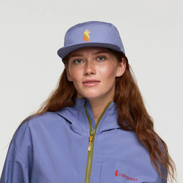 Llama Stripes 5-Panel Hat - Blue Smoke