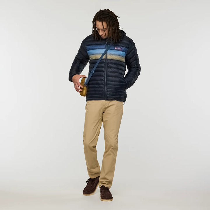 Fuego Down Hooded Jacket - Carbon Stripes | Men's