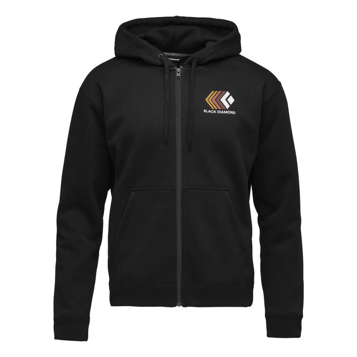 Faded Full Zip Hoody - Black