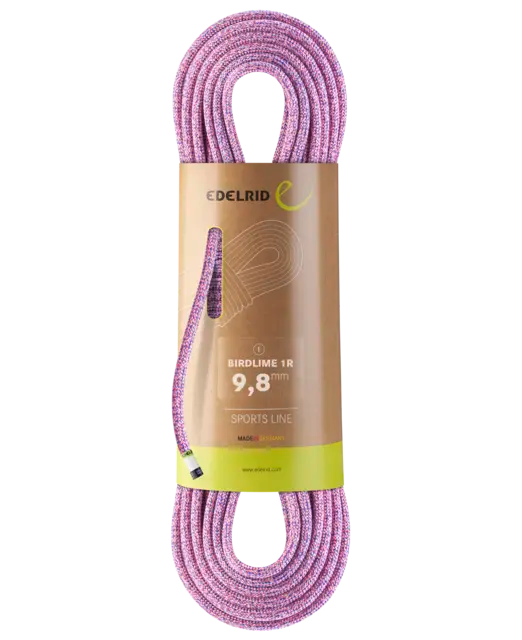 Birdlime 9.8mm Climbing Rope 60m - Pink Royal