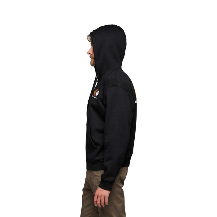 Faded Full Zip Hoody - Black