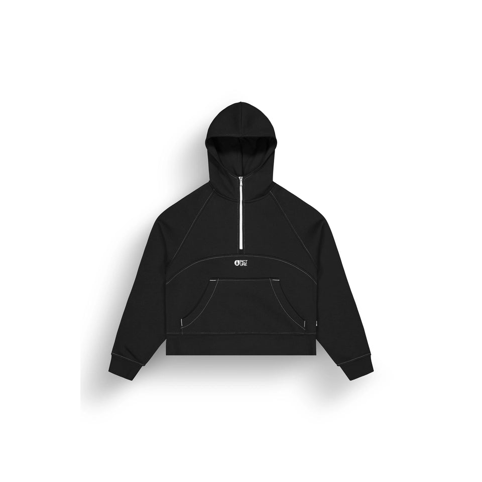 Quenda Zip Hoodie - Black | Womens