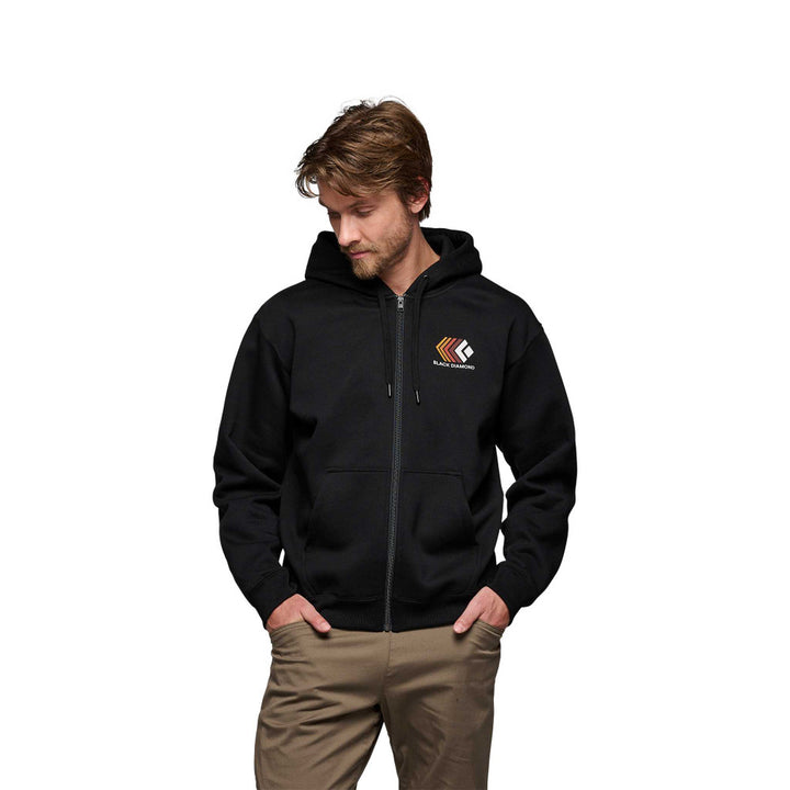 Faded Full Zip Hoody - Black