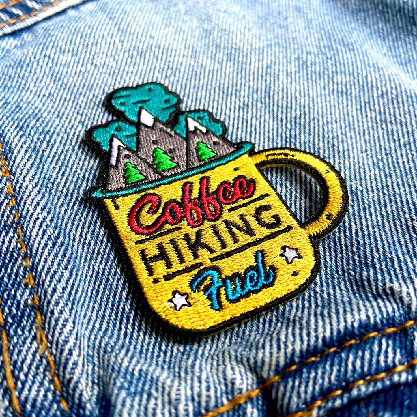 Nerd That Draws - Coffee Hiking Fuel - Iron-on Patch
