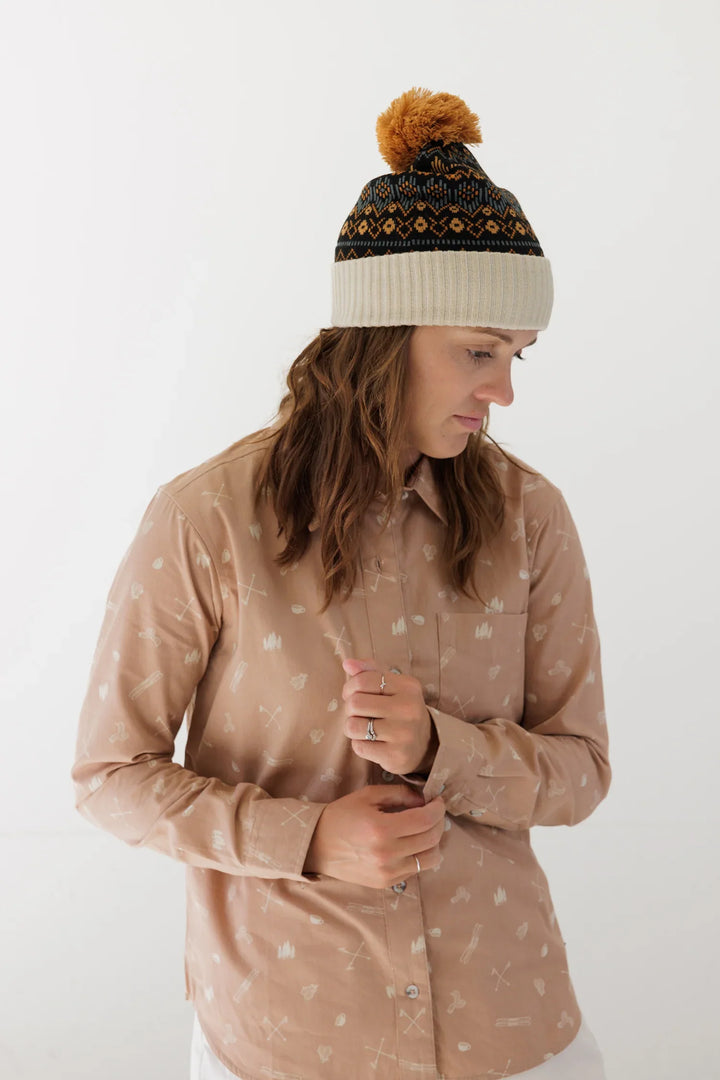 KAVU Herschel Pom Pom Beanie - Chalet Holiday