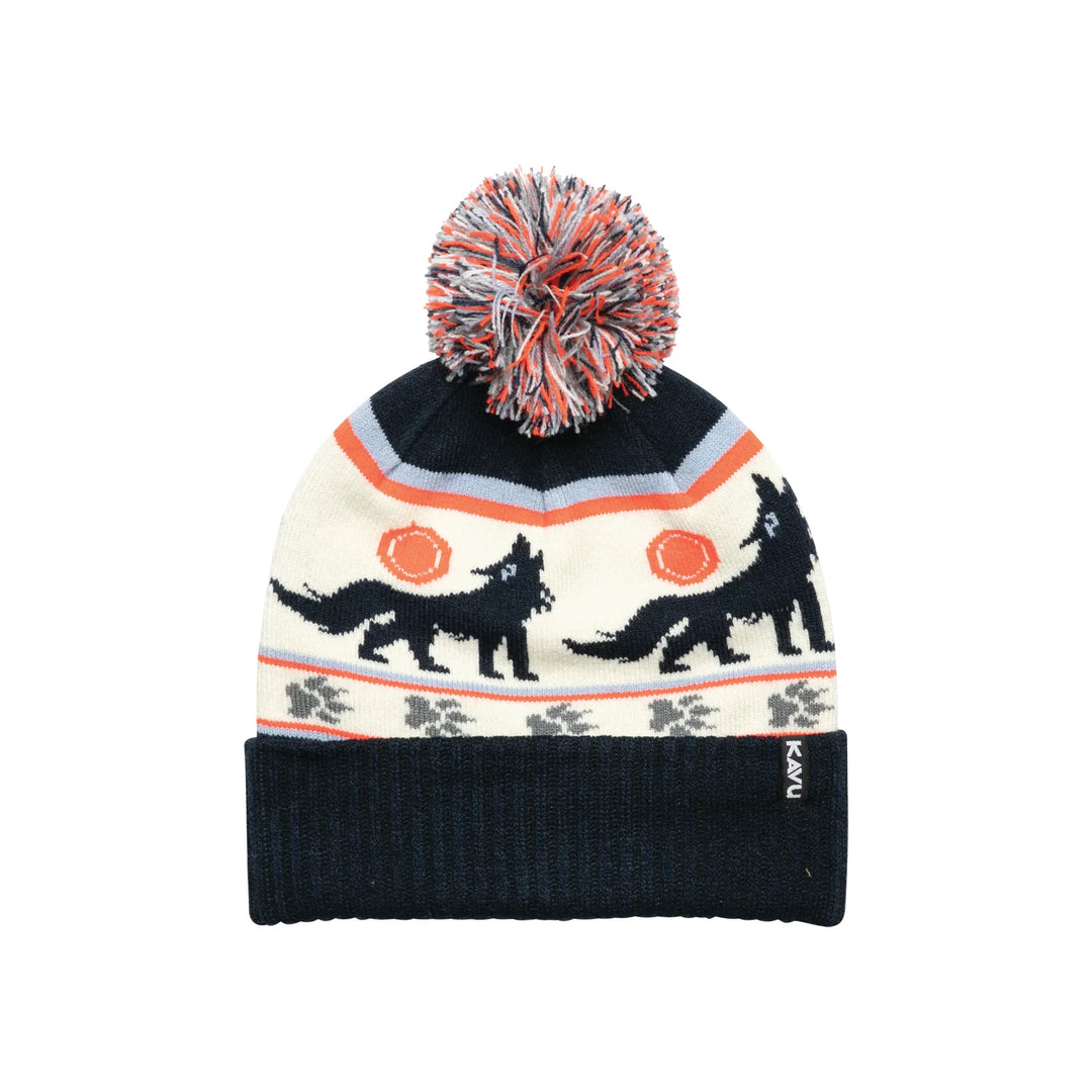 KAVU Herschel Pom Pom Beanie - Howling Wolf