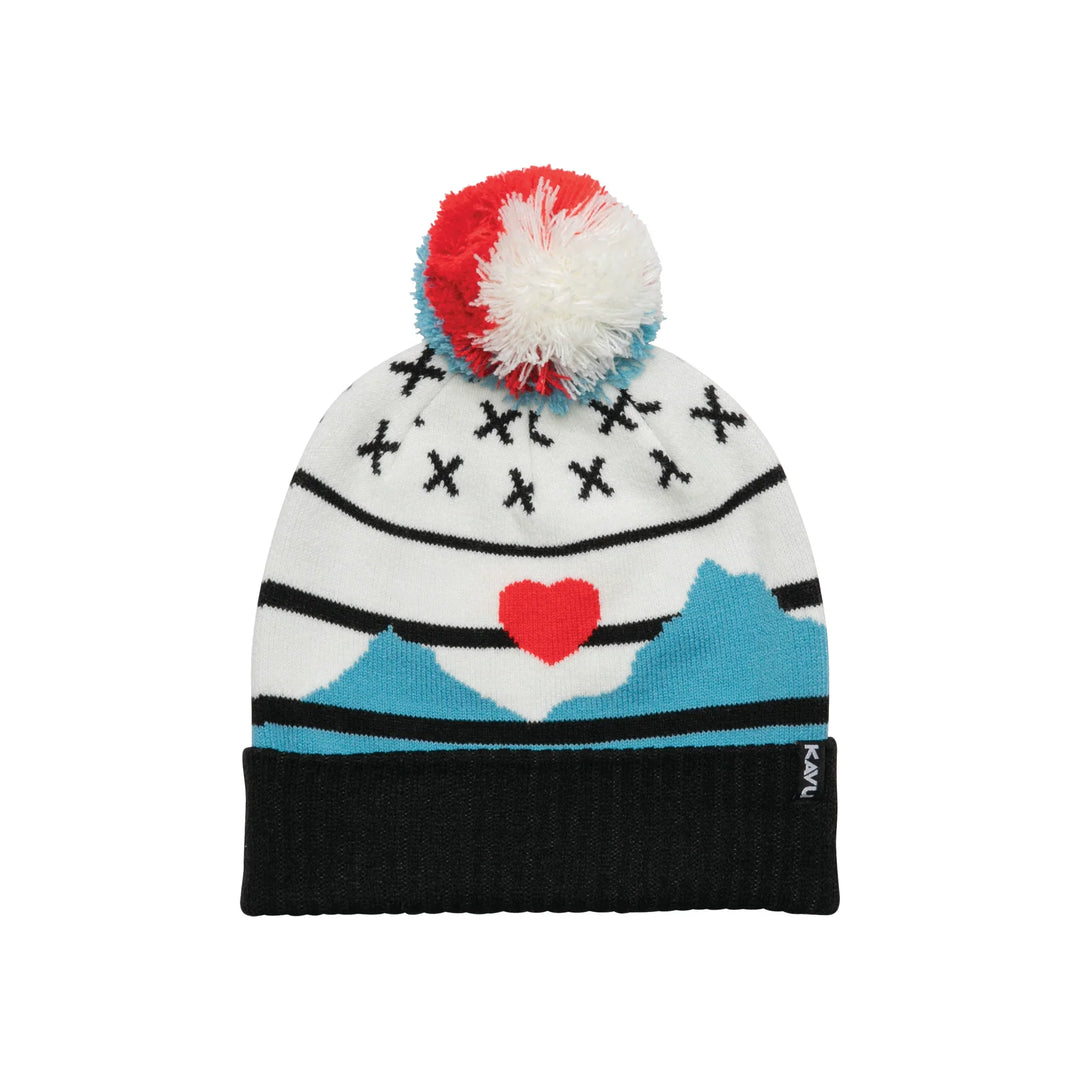 KAVU Herschel Pom Pom Beanie - I Heart You