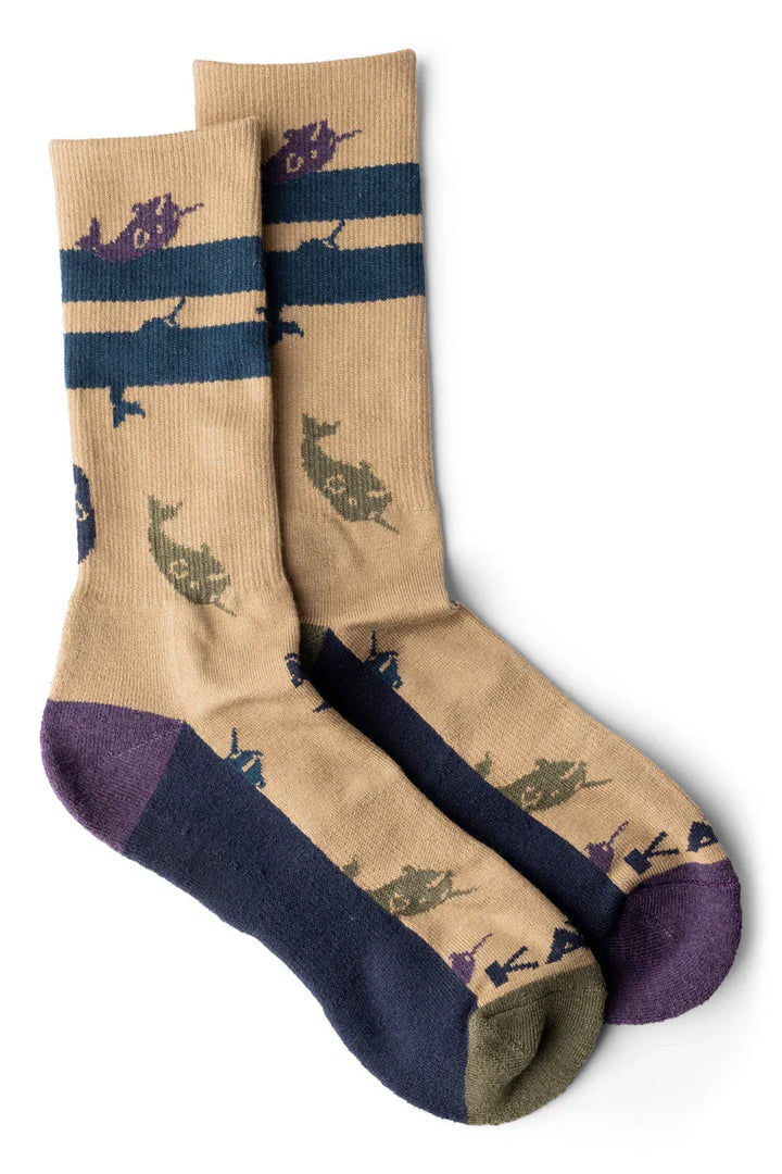 KAVU Moonwalk Socks - Narwhal Seas