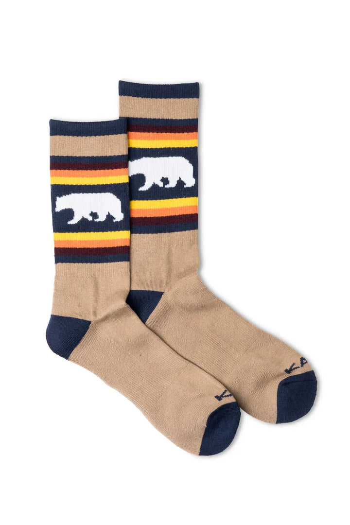 KAVU Moonwalk Socks - Snow Bear