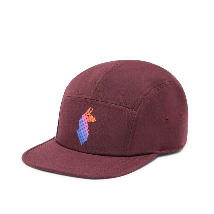 Llama Stripes 5-Panel Hat - Wine