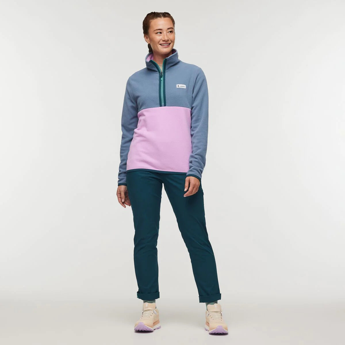 Amado Fleece Pullover - Tempest/Orchid Bloom