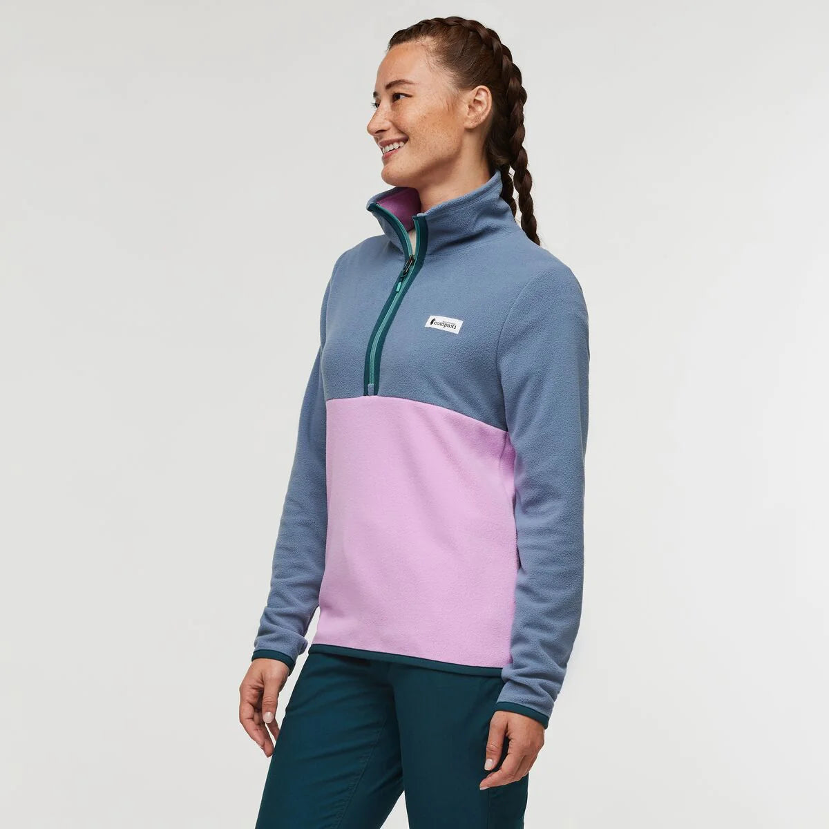 Amado Fleece Pullover - Tempest/Orchid Bloom