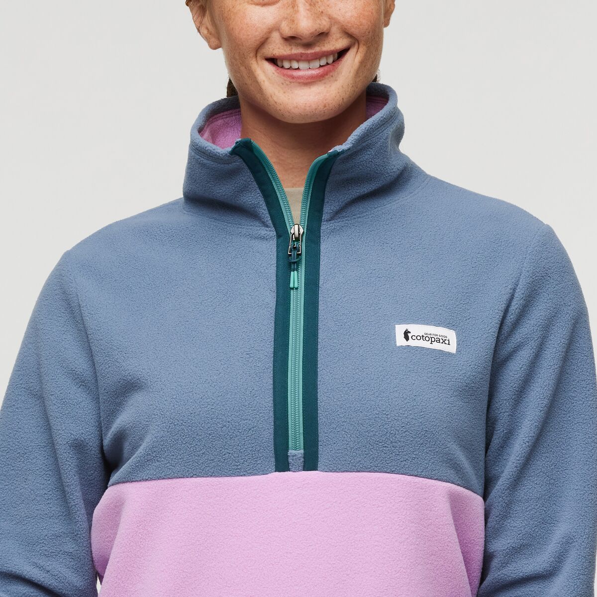 Amado Fleece Pullover - Tempest/Orchid Bloom