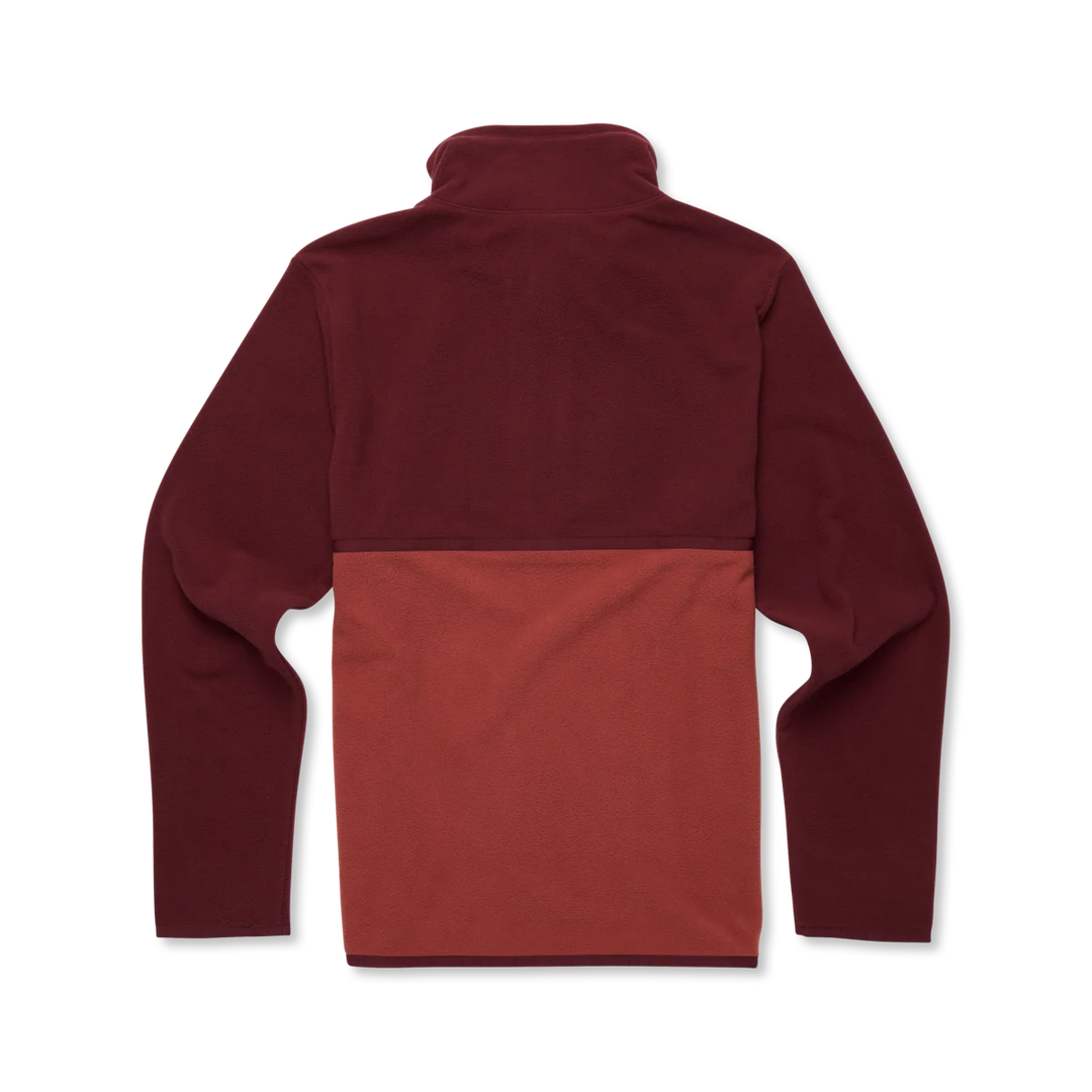 Amado Fleece Pullover - Mulberry and Nutmeg | Mens