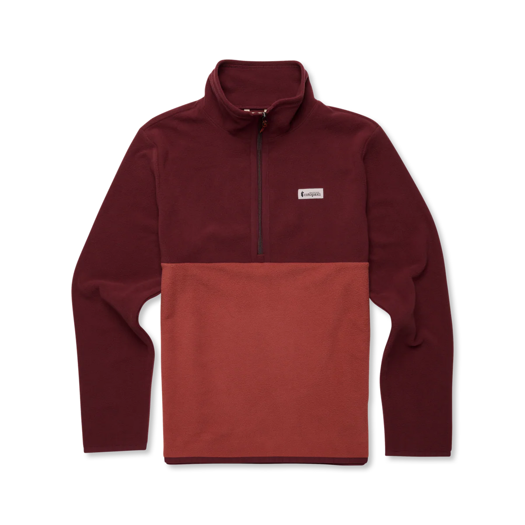 Amado Fleece Pullover - Mulberry and Nutmeg | Mens