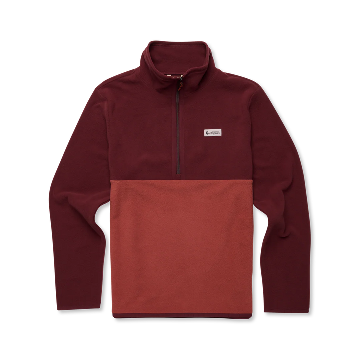 Amado Fleece Pullover - Mulberry and Nutmeg | Mens