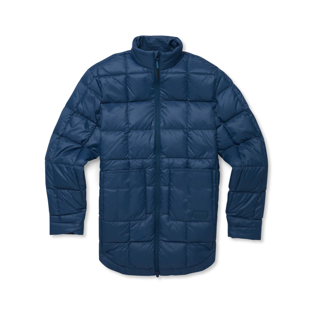 Repleto Long Down Jacket - Deep Sea | Womens