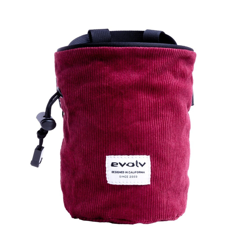 Evolv Corduroy Chalk Bag in Ruby