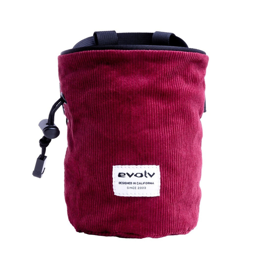 Evolv Corduroy Chalk Bag in Ruby