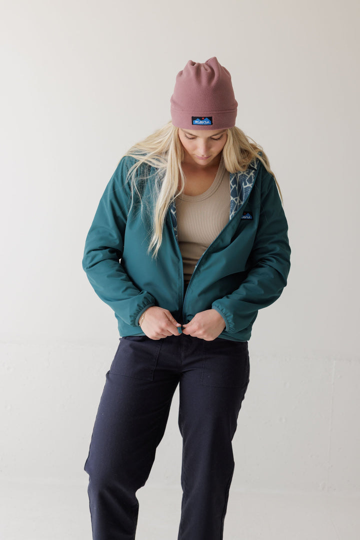 KAVU Cedar Cove Reversible Fleece Jacket in Sassy Sasquatch