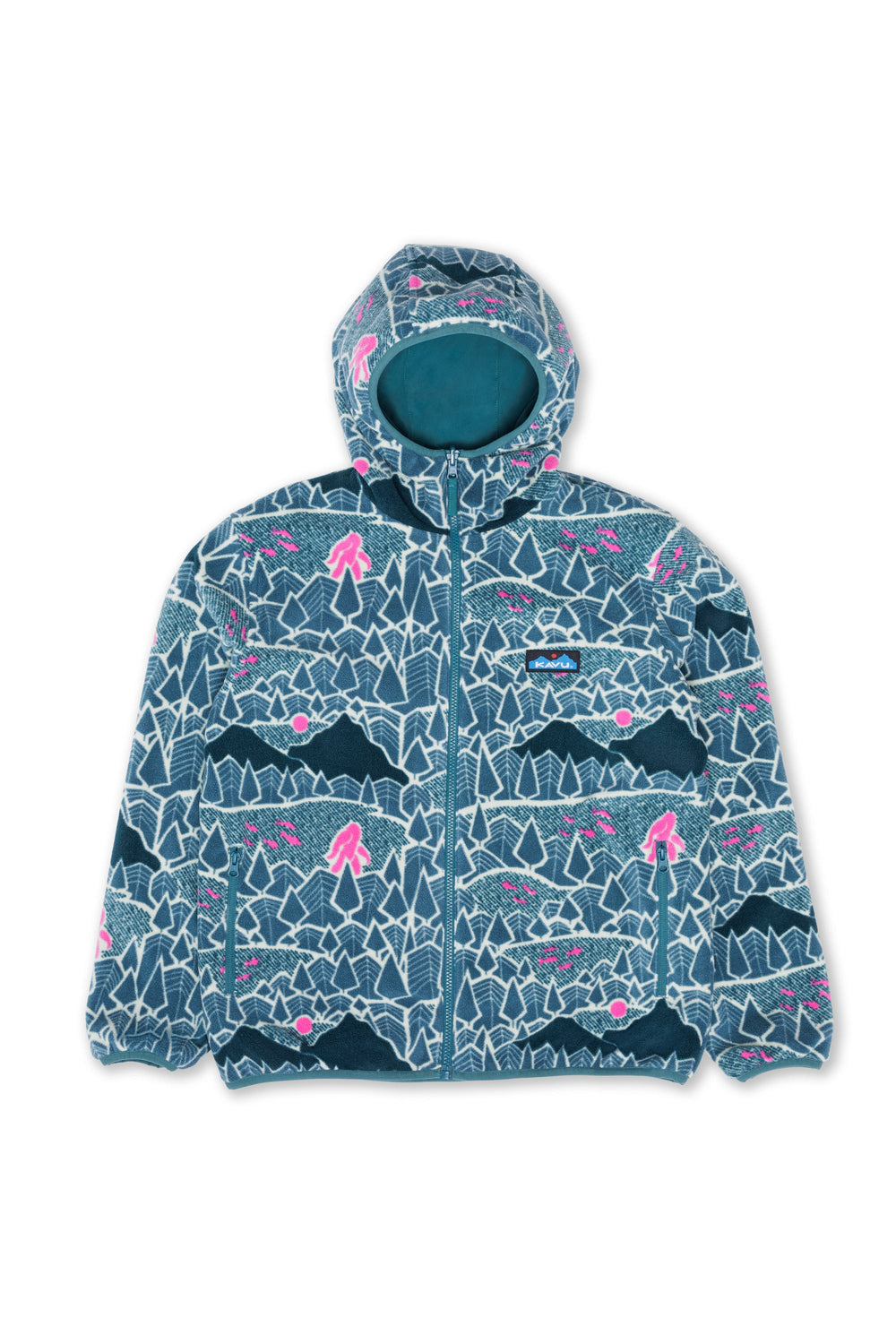 KAVU Cedar Cove Reversible Fleece Jacket in Sassy Sasquatch