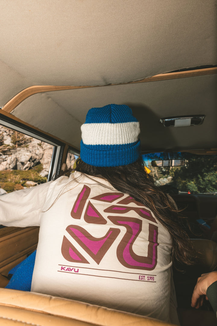 KAVU Campton Long Sleeve T Shirt in Chalk