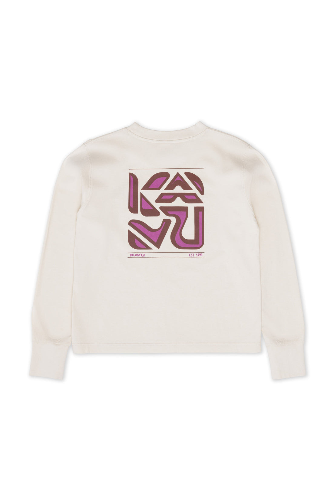 KAVU Campton Long Sleeve T Shirt in Chalk