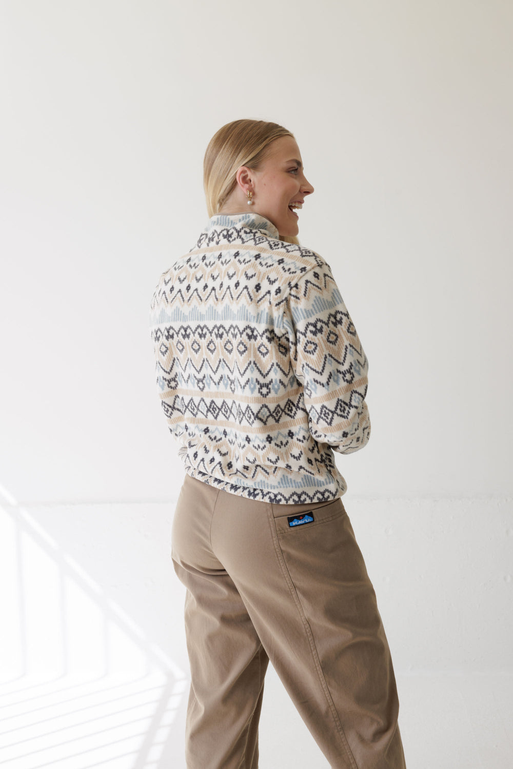 KAVU Hidden Hills Half Zip Fleece in Horizon Holiday
