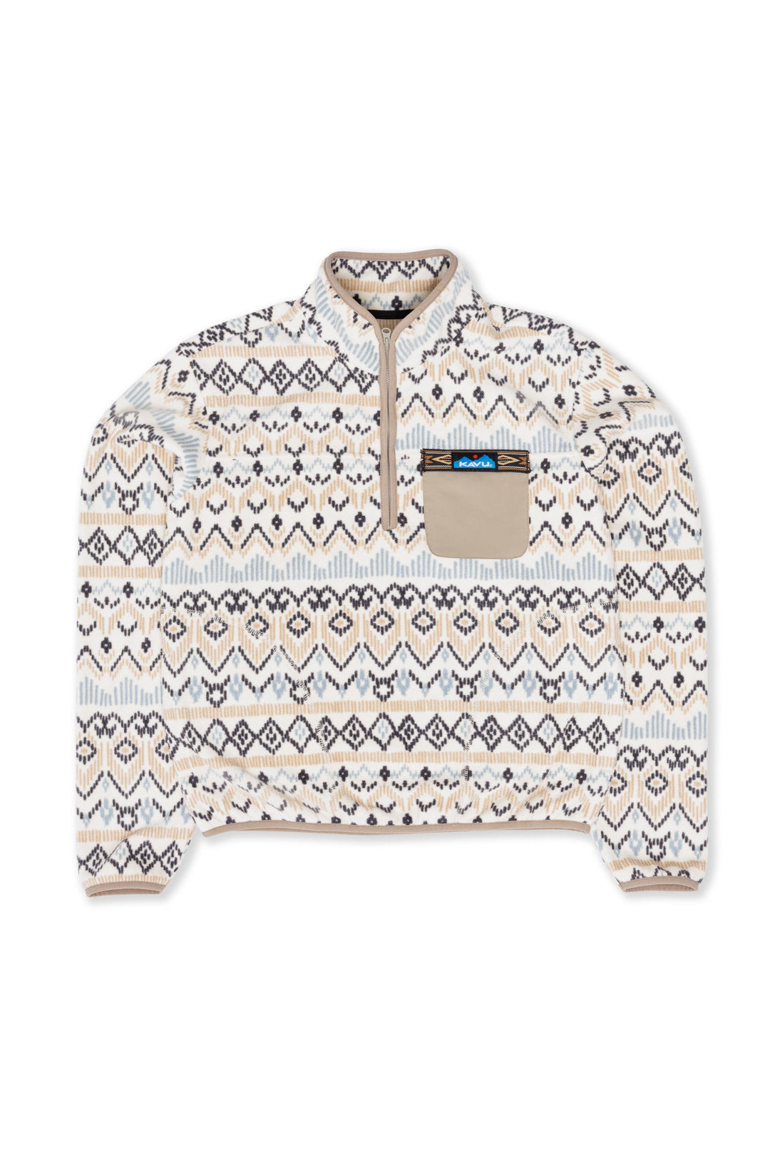 KAVU Hidden Hills Half Zip Fleece in Horizon Holiday