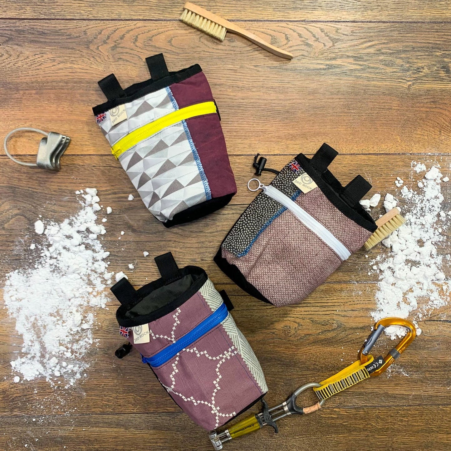 3rd Rock - Patch - Upcycled Chalk Bag - Barney