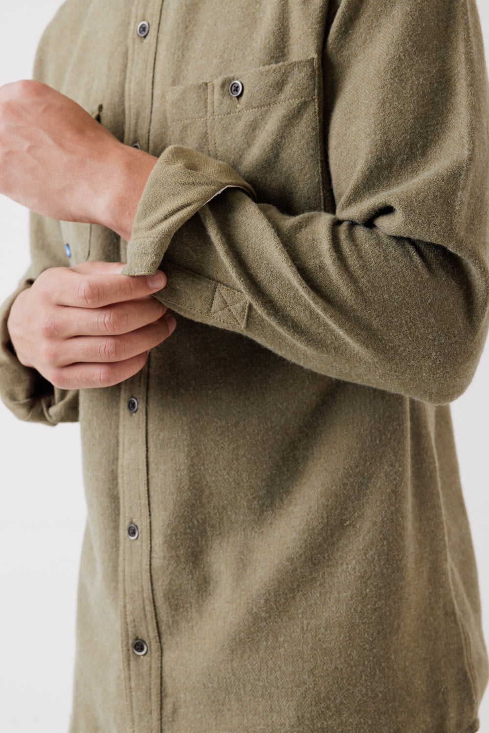 KAVU Langley Flannel Shirt in Sage