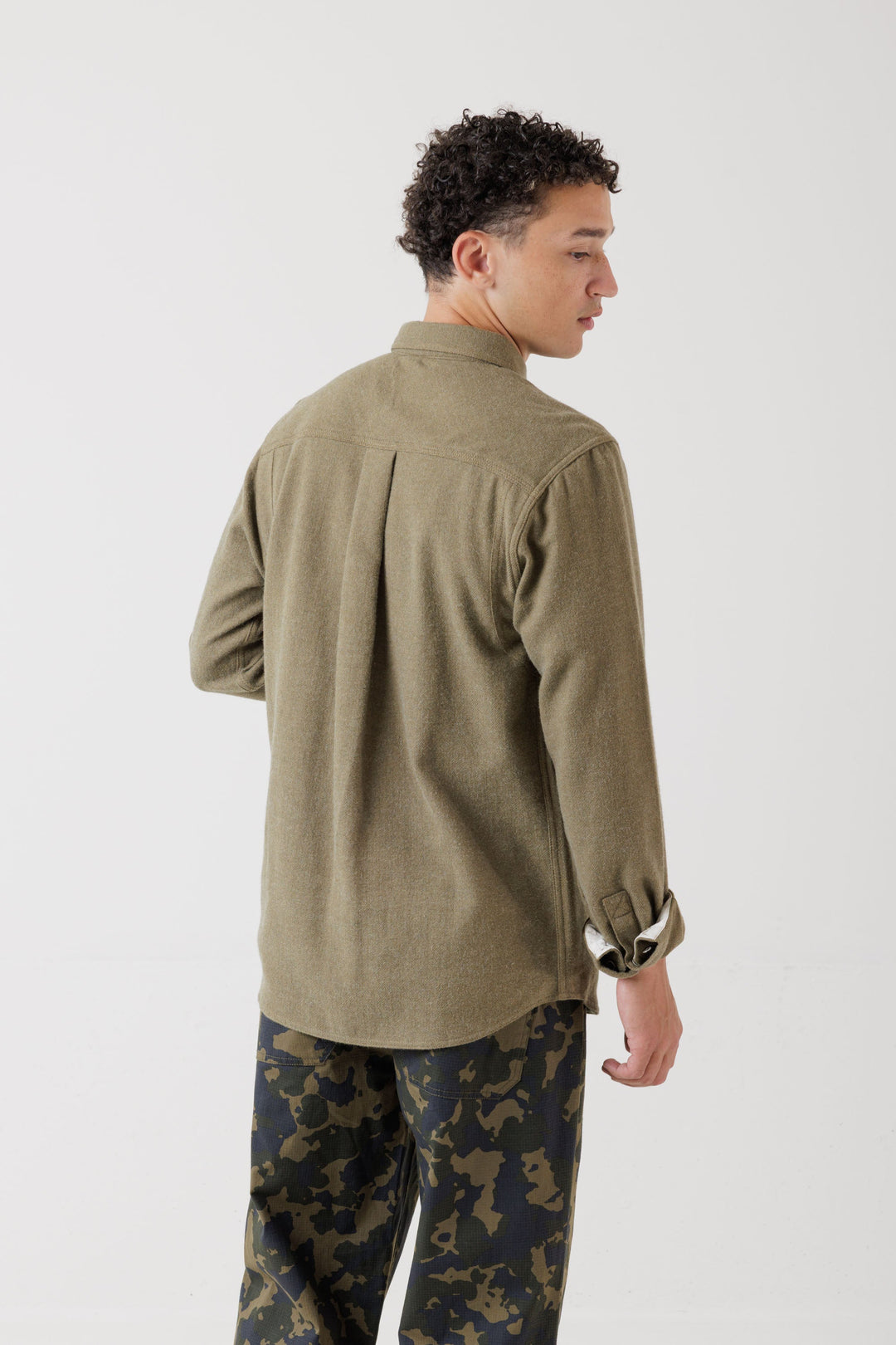 KAVU Langley Flannel Shirt in Sage