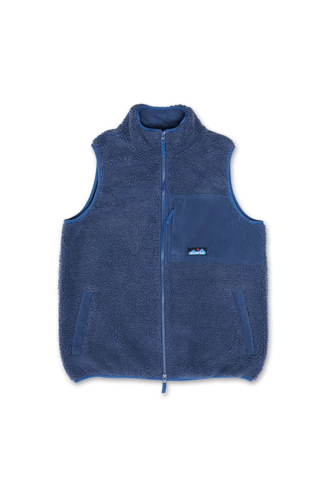 KAVU Cooper Fleece Gilet in Dark Navy