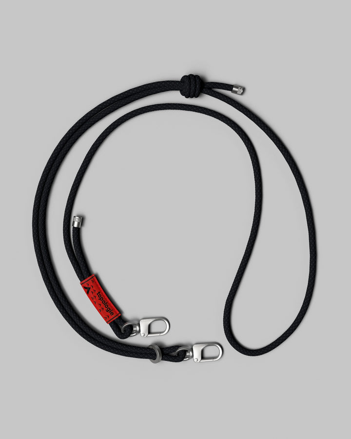 Topologie 6.0mm Rope Strap in Flash Black, front
