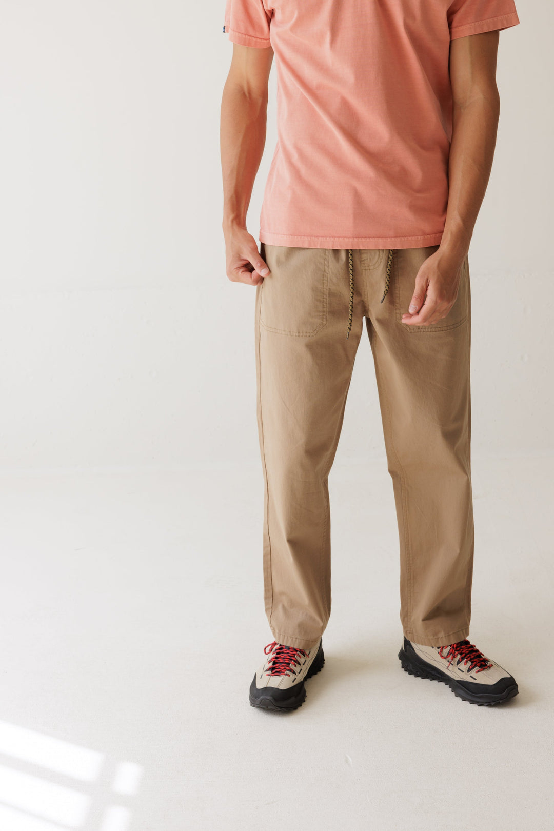KAVU Round A Bout Trousers in Buff