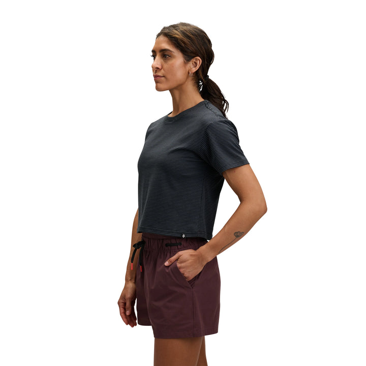 Stripe Crop Tee - Black / Carbon