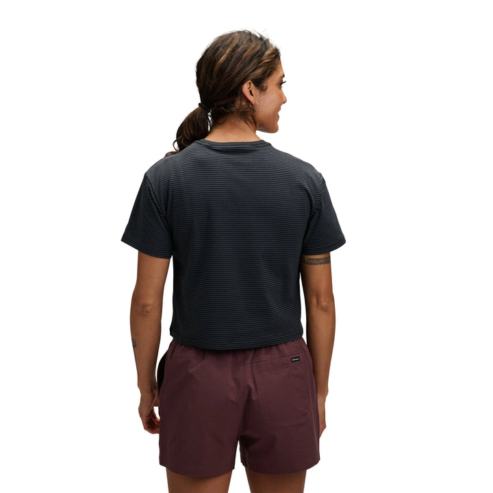 Stripe Crop Tee - Black / Carbon
