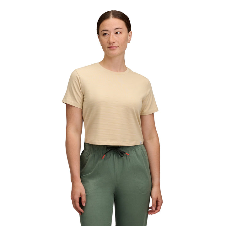 Black Diamond Stripe Crop Tee | Womens