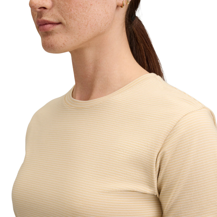 Black Diamond Stripe Crop Tee | Womens