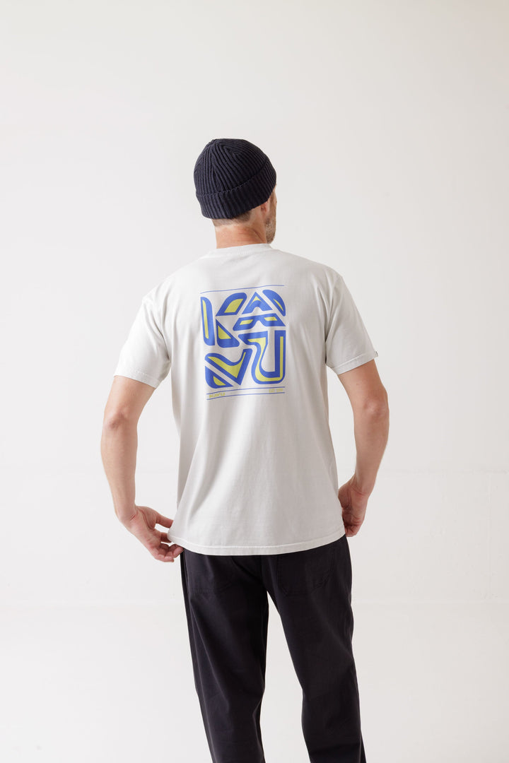 KAVU Cubed T Shirt in Lunar Rock
