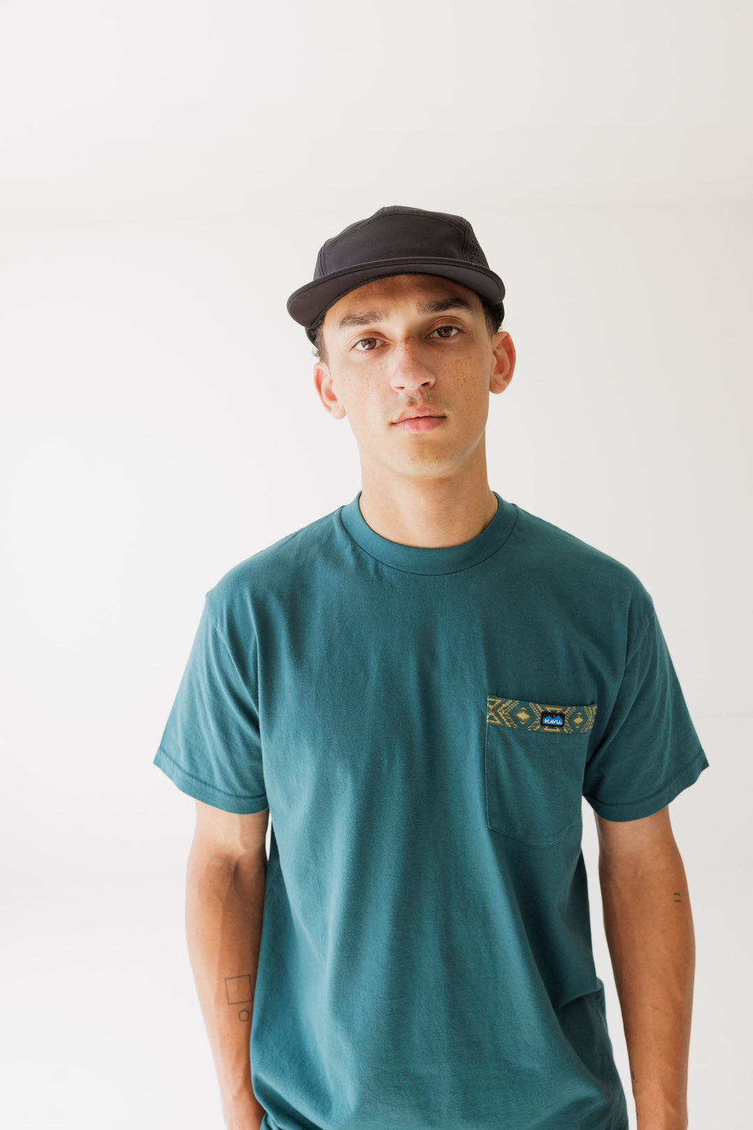 KAVU Pacific Pocket T Shirt in Transformative Teal