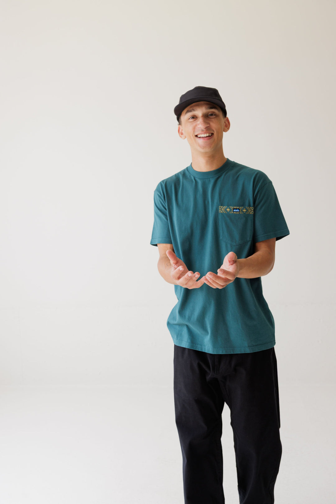 KAVU Pacific Pocket T Shirt in Transformative Teal