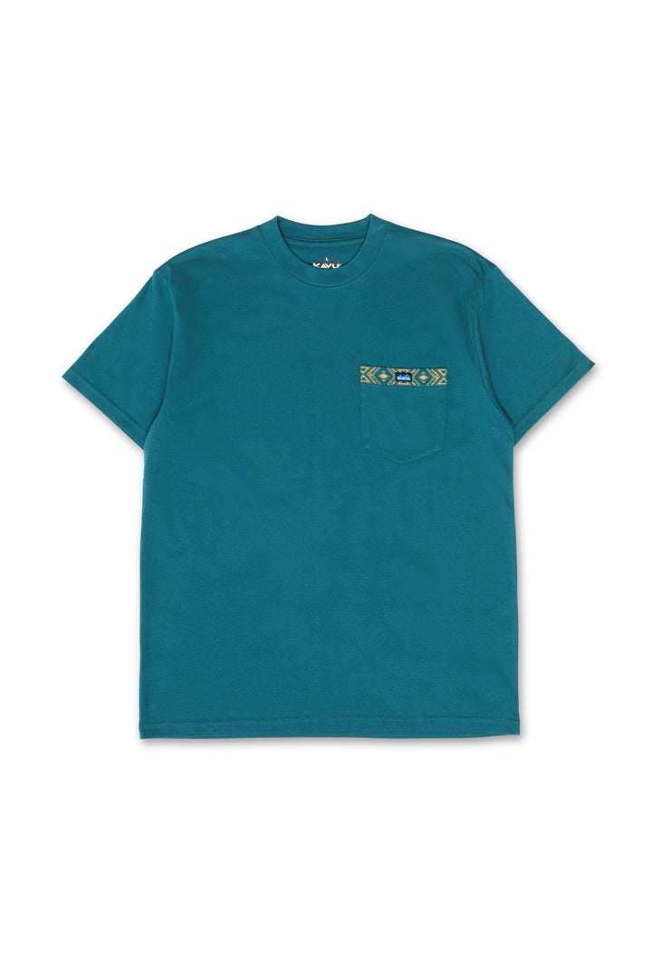 KAVU Pacific Pocket T Shirt in Transformative Teal
