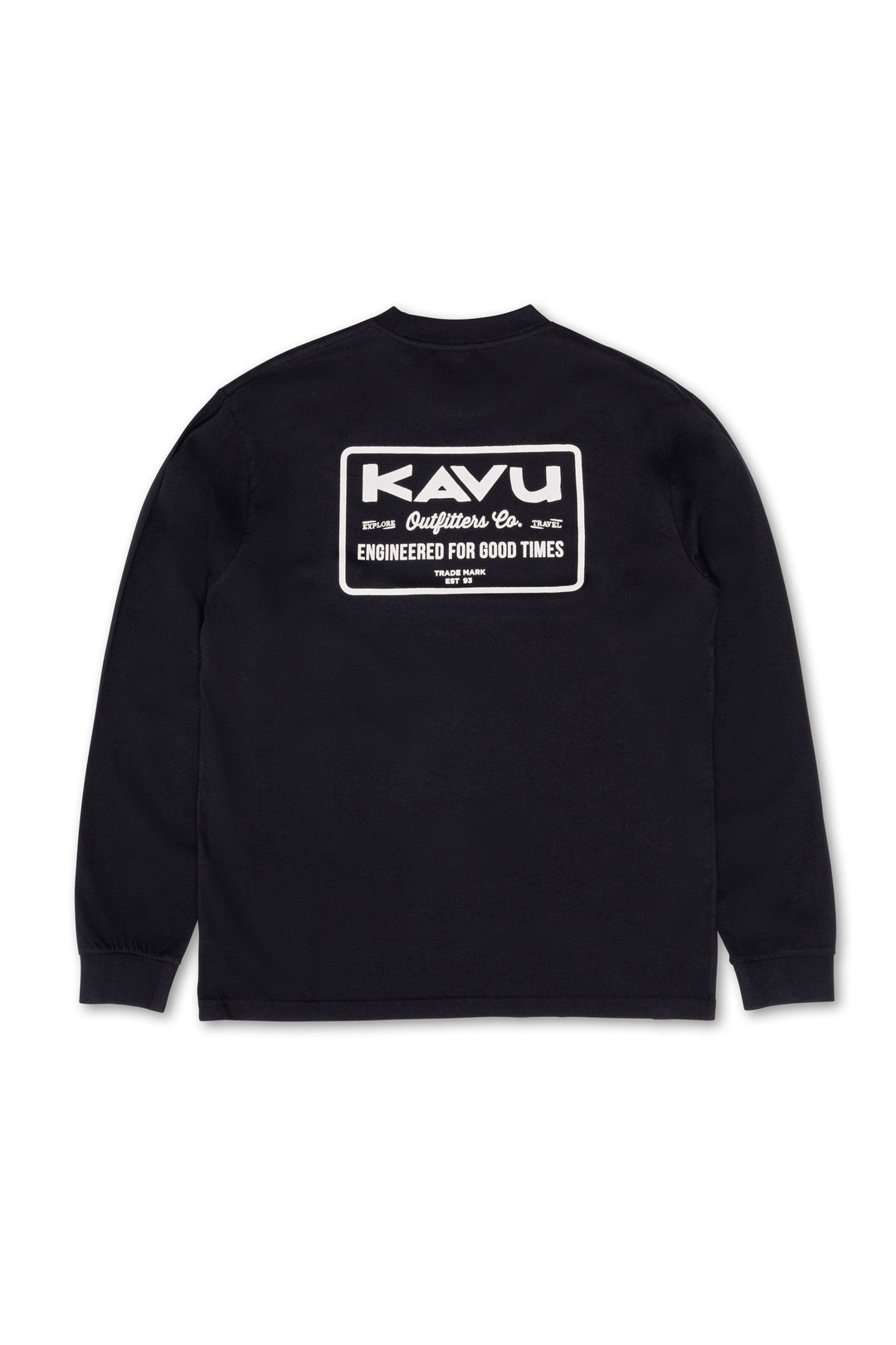 KAVU LS Engineered T Shirt in Black