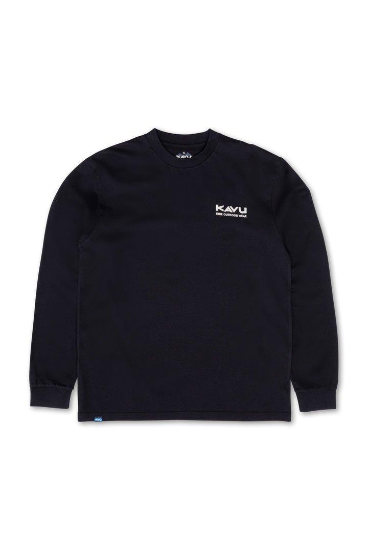 KAVU LS Engineered T Shirt in Black